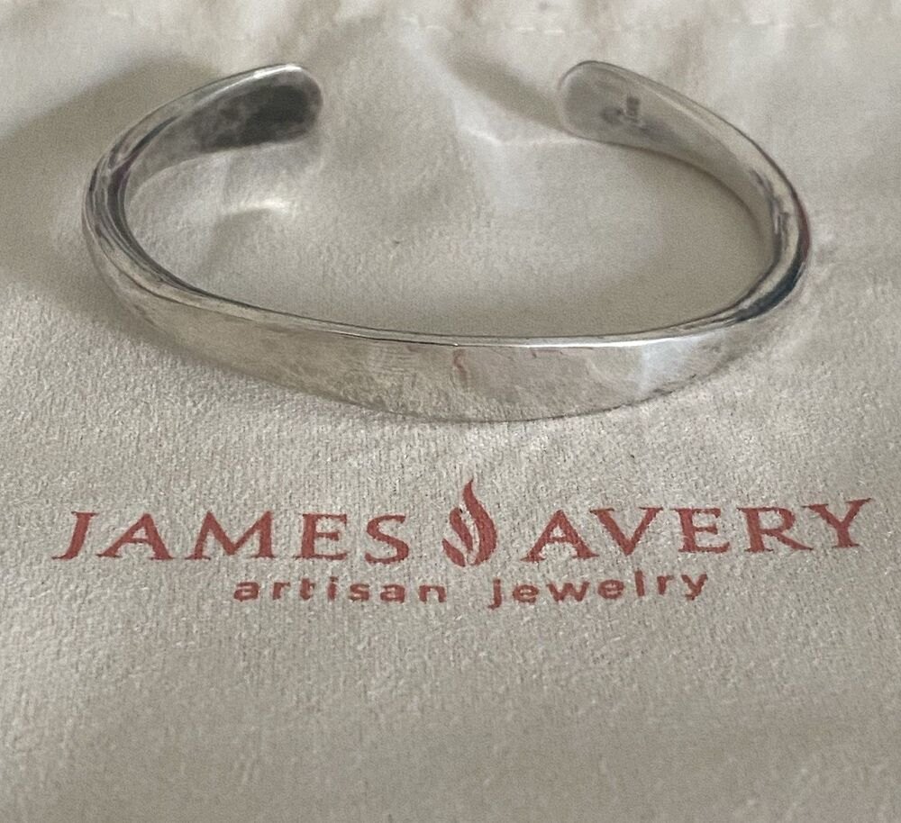 James Avery Retired Sterling Silver Hammered Cuff Bracelet(S)